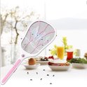Elektrische Vliegenmepper - Oplaadbaar met usb - met licht - Muggen vanger - Roze
