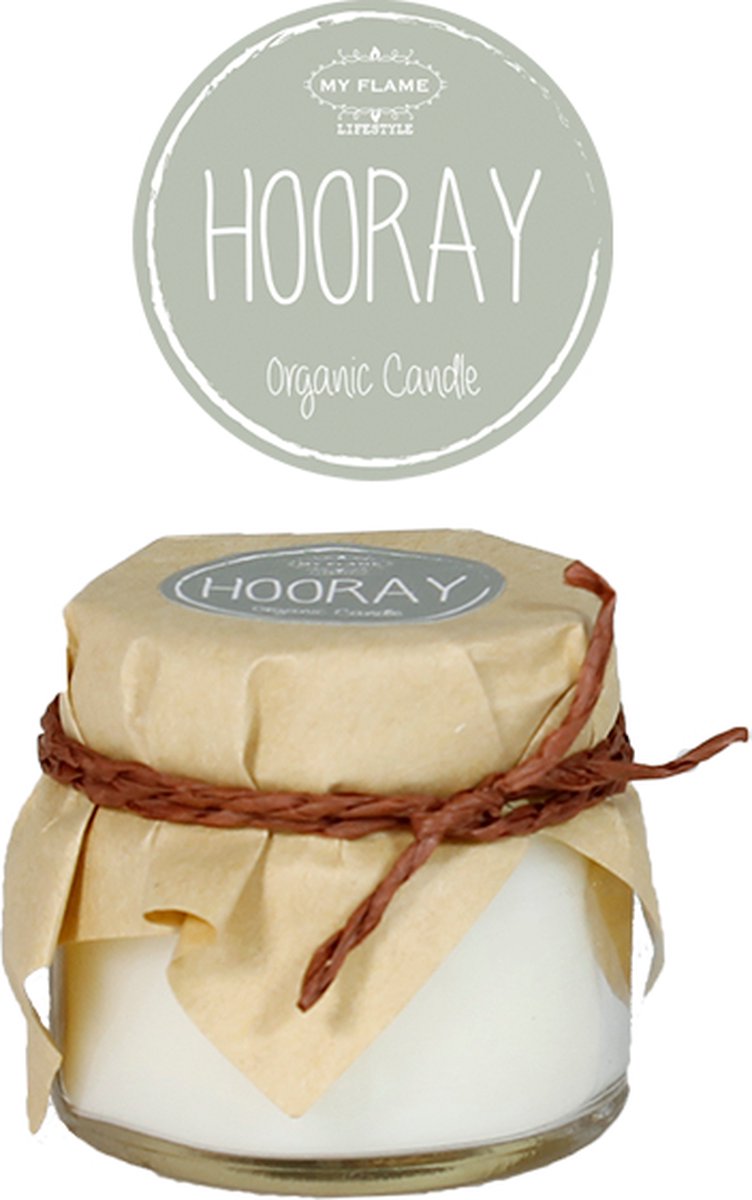 My Flame - Geurkaars - Hooray - biologisch - Minty Bamboo - Hooray