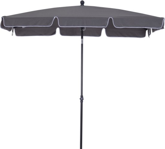 GardenGoodz® Balkon Parasol - 200 x 125 cm - Rechthoek - Grijs - Knikbaar