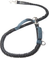 Canicross Looplijn voor Middelgrote Hond - Elastische Hondenriem - Handsfree Hardloopriem - Leiband - Honden Trainingslijn - 150cm - Grijs - Quzi