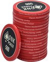 Afbeelding van het spelletje ONK Poker Chips Keramisch 500 rood (25 stuks)