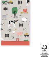 HOP - Cadeau zakjes - Farm - Soft Red - 12 x 19 cm - 10 zakjes