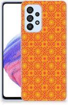 Cover Case Geschikt voor Samsung Galaxy A53 5G Smartphone hoesje Batik Orange