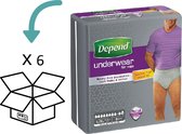 6 pakken Depend Pants Incontinentiebroekjes voor mannen Maximum maat L/XL - 54 stuks
