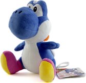 Yoshi Donker blauw - Super Mario Bros Pluche Knuffel 19 cm | Nintendo Blue Plush Toy | Speelgoed knuffelpop voor kinderen Donker blauw  | Mario, Luigi, Toad, Donkey Kong, Yoshi, Bo
