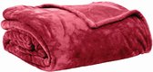 Micro flanel deken - Fleece - Extra groot - 230x250 - Rood