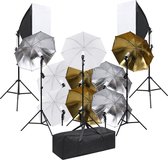 vidaXL Fotostudioset met verlichtingsset en softboxen