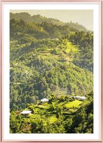 Poster Met Metaal Rose Lijst - Rural Village Poster