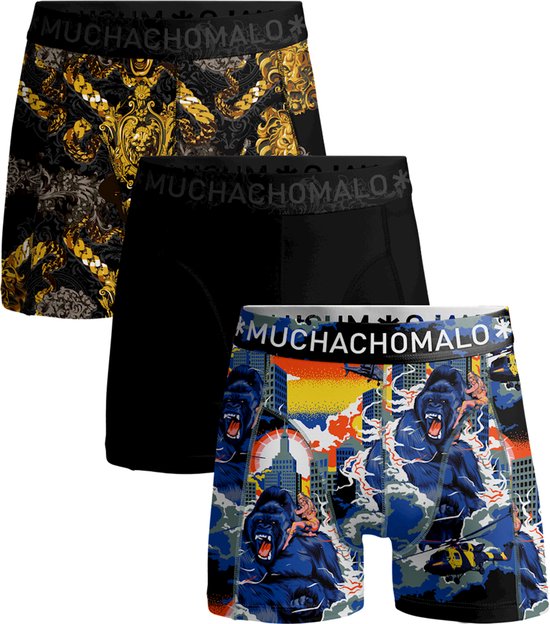 Muchachomalo Heren Boxershorts 3 Pack - Normale Lengte - M - Mannen Onderbroek met Zachte Elastische Tailleband