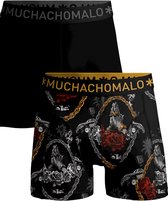 Muchachomalo-2-pack onderbroeken voor mannen-Elastisch Katoen-Boxershorts - Maat S