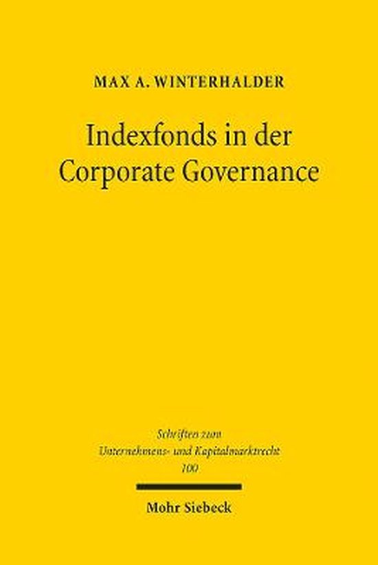 Schriften zum Unternehmens- und Kapitalmarktrecht- Indexfond ... - cover