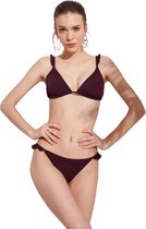 No Gossip Driehoekig bikiniset met Franje en borstkussen DARK-PURPLE 38