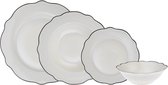 Karaca Almond Black Line 24-delig serviesset voor 6 personen
