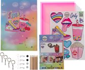 ThuisinThema DIY - Girly Krimpie Dinkie Kit - Shrink Wrap Craft Kit - Shrink Wrap Sheets - Shrink Wrap Faire de la joaillerie - craft girls