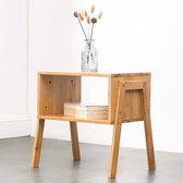 HollyHOME Nachtkastje - Stapelbaar - Bamboe - Vintage - voor Woonkamer - Natuurlijk