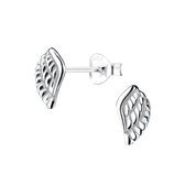 Joy|S - Zilveren vleugel oorbellen - 10 x 5 mm