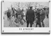 Walljar - FC Utrecht supporters '77 - Muurdecoratie - Plexiglas schilderij