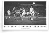 Walljar - FC Utrecht - Eintracht Frankfurt '80 - Zwart wit poster
