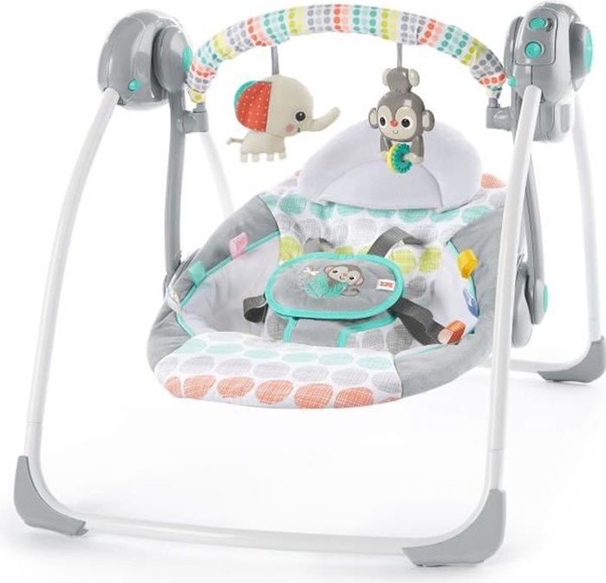 Bright starts zig zag zebra potable swing