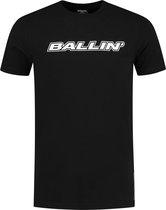 Ballin Amsterdam -  Heren Slim Fit   T-shirt  - Zwart - Maat XS
