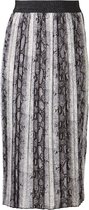 Meisjes plisse rok slangprint met brede glitterband grijs | Maat 140/10Y