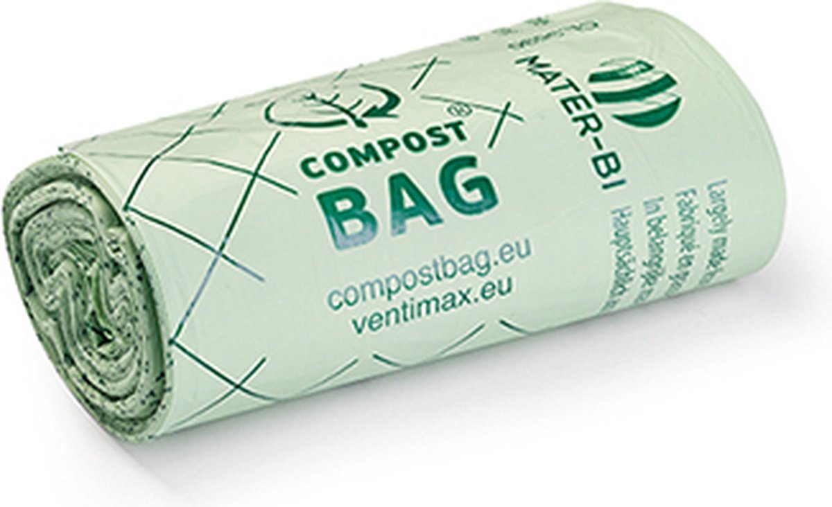 Goedkoopste Composteerbare afvalzakjes – 20L – Biologisch afbreekbaar – Europees gecertificeerd – Biobased materiaal