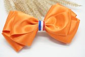 Haarstrik Koningsdag - Oranje - NLvlag - Grote haarstrik - Bows and Flowers