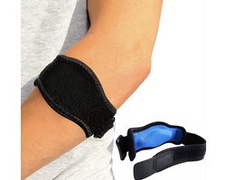 Wow Peach - 2 stuks Elleboog Brace - Elleboogbrace - Tennisarm Brace - Arm Brace - Tenniselleboog - Golfarm - Tennis Elbow - Fitness - ufitone - Set van 2 - Links en Rechts -  Zwart-blauw