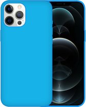 iPhone 13 Pro Max Case Hoesje Siliconen Back Cover - Apple iPhone 13 Pro Max - Turquoise