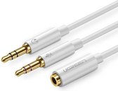 UGREEN 3.5mm Female naar 2 male 3.5mm Jack Audiokabel (wit) 024334 AV141 10790