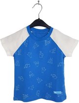 set van 2x Lullaby t-shirt blauw wit 12-18 mnd