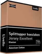 Livello Hoeslaken Splittopper Jersey Excellent Caramel 250 gr 180x200 t/m 200x220