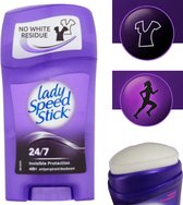 Lady Speed Stick Invisible Protection Deodorant - Anti-Transpirant Deodorant Stick - Antiwittestrepen - Bestverkochte Deo Stick - Deodorant Vrouw