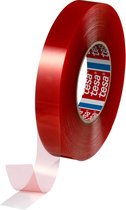 tesaFIX® PET-film tackyfied acrylic tape - high temperature resistant - red MOPP liner (205μm)