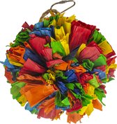 Vogelspeelgoed - Duvoplus - Kleurrijke pompon van maisbladeren -  M - 17,2x10,8x10,8cm