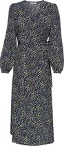 ONLY ONLNOVA LUX TIA LONG WRAP DRESS AOP PTM Dames Jurk - Maat S