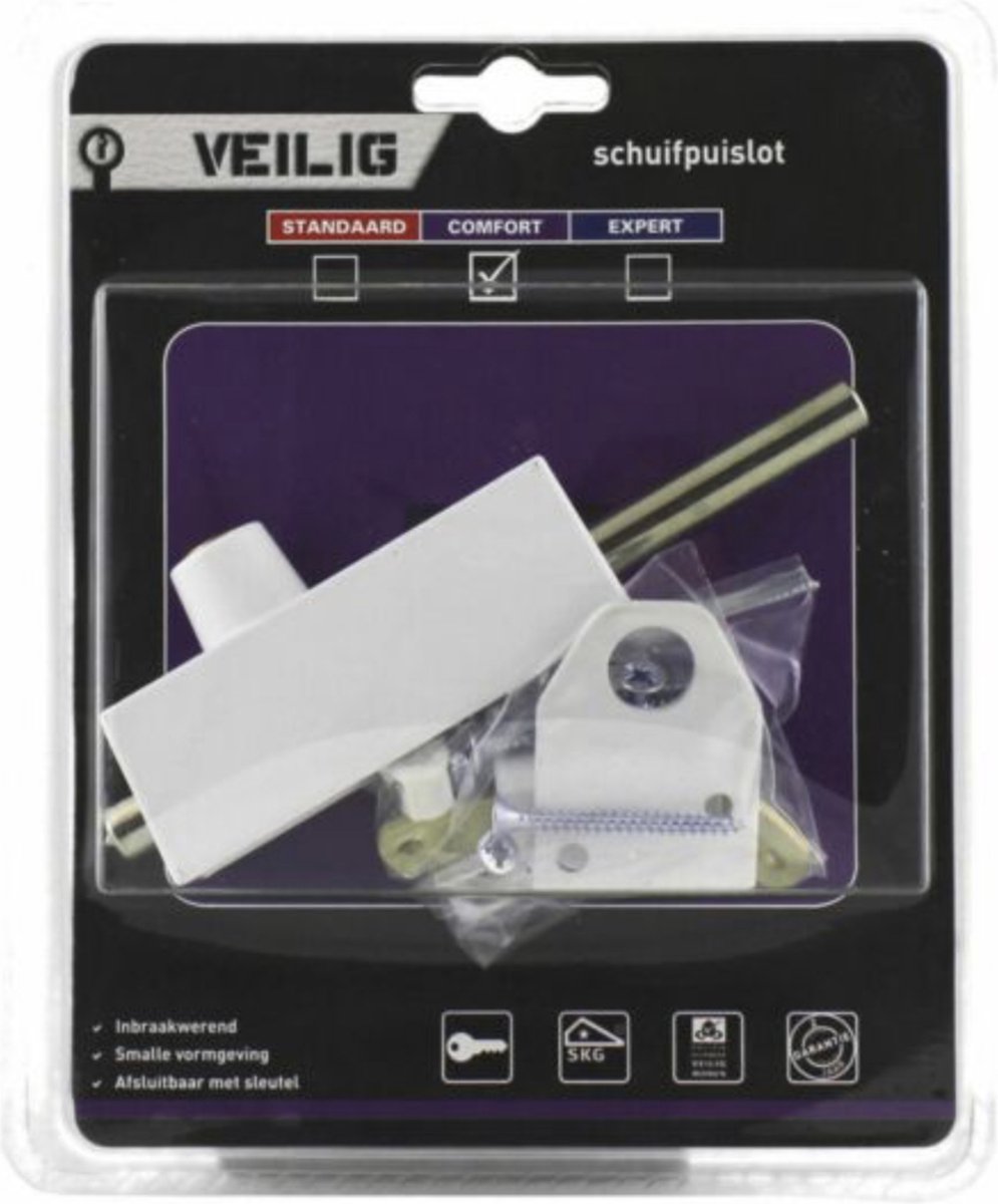 VEILIG - veiligheidsbijzetslot SKG* - Schuifpuislot