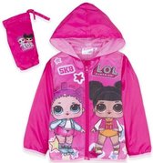 LOL Surprise! Zomerjas / Regenjas - Fuchsia - Waterafstotend - Met Capuchon - Mesh gevoerd - Maat 122 (tot 7 jaar)