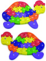 Viga Toys Leerpuzzel Schildpad Junior Hout 52 Stukjes