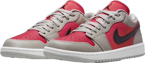 Nike Air Jordan 1 Low - Taille 35,5 - Baskets pour femmes Femme - Grijs/  Rouge | bol