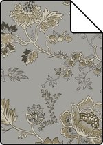 Proefstaal Origin Wallcoverings behang bloemen taupe grijs en bruin - 326125 - 26,5 x 21 cm