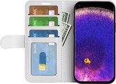 Oppo Find X5 Lite Hoesje - MobyDefend Wallet Book Case (Sluiting Achterkant) - Wit - GSM Hoesje - Telefoonhoesje Geschikt Voor Oppo Find X5 Lite