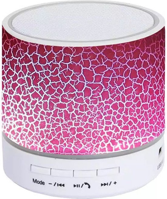 Led Mini Draagbare Speaker Roze