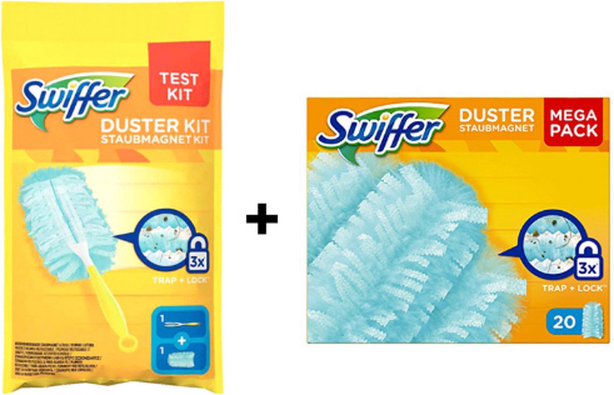 Swiffer Duster Trap & Lock Kit - 1 poignée avec 5 recharges - Kit de  démarrage