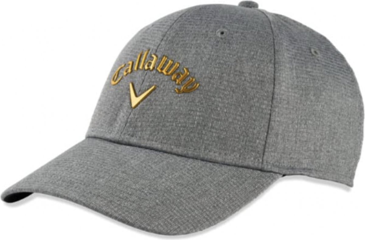Callaway Golf Heren 2022 Liquid Metal Logo Verstelbare UV-bescherming Cap Grey/gold