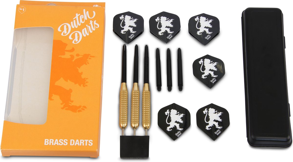Dutch Darts Nederlandse Zwarte Leeuw - 100% Brass Dartpijlen