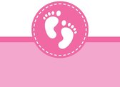 Geboortetegel op maat meisje met twee voetjes 15 x 15 cm - kraamcadeau - geboorte cadeau - baby geboorte cadeau