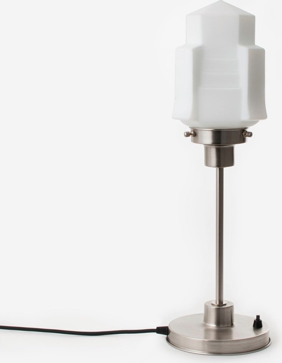Art Deco Trade - Slanke Tafellamp Apollo 20's Matnikkel