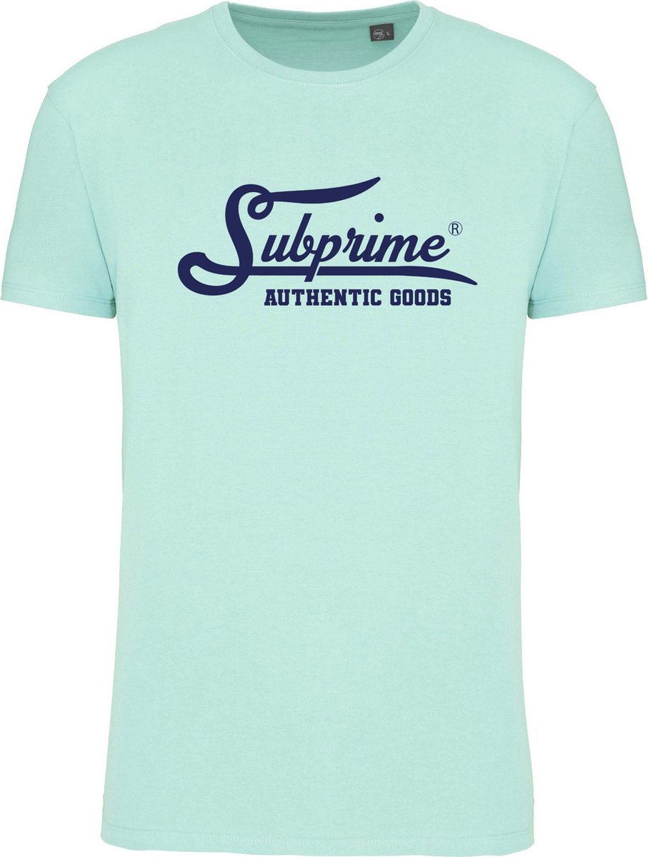 Subprime - Heren Tee SS Big Logo Shirt - Blauw - Maat L