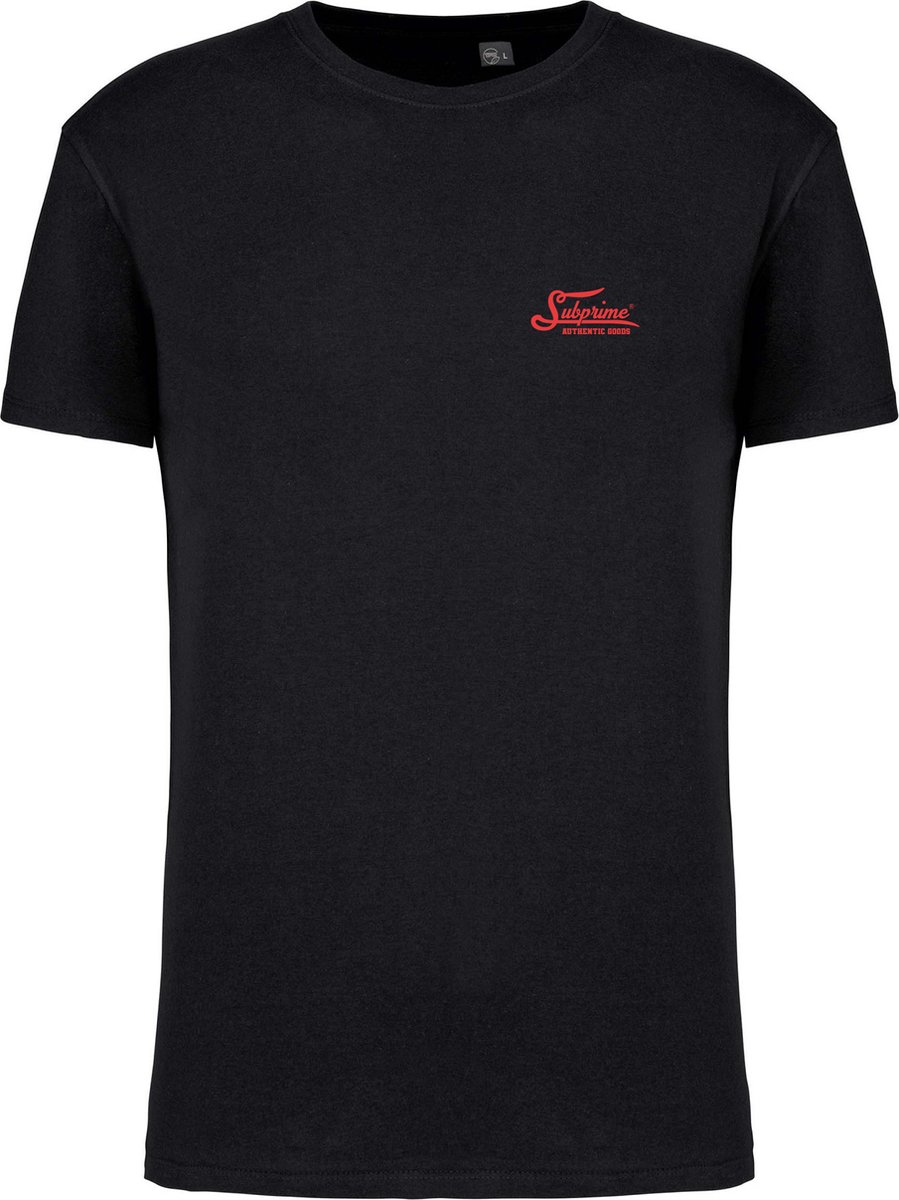 Subprime - Heren Tee SS Small Logo Shirt - Zwart - Maat 3XL